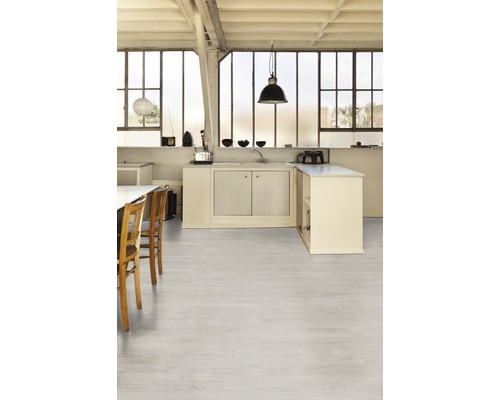 GREEN VINYL vinylvloer, witte eiken landhuisplank, klikverbinding, 1290 x 173 x 4,0 mm