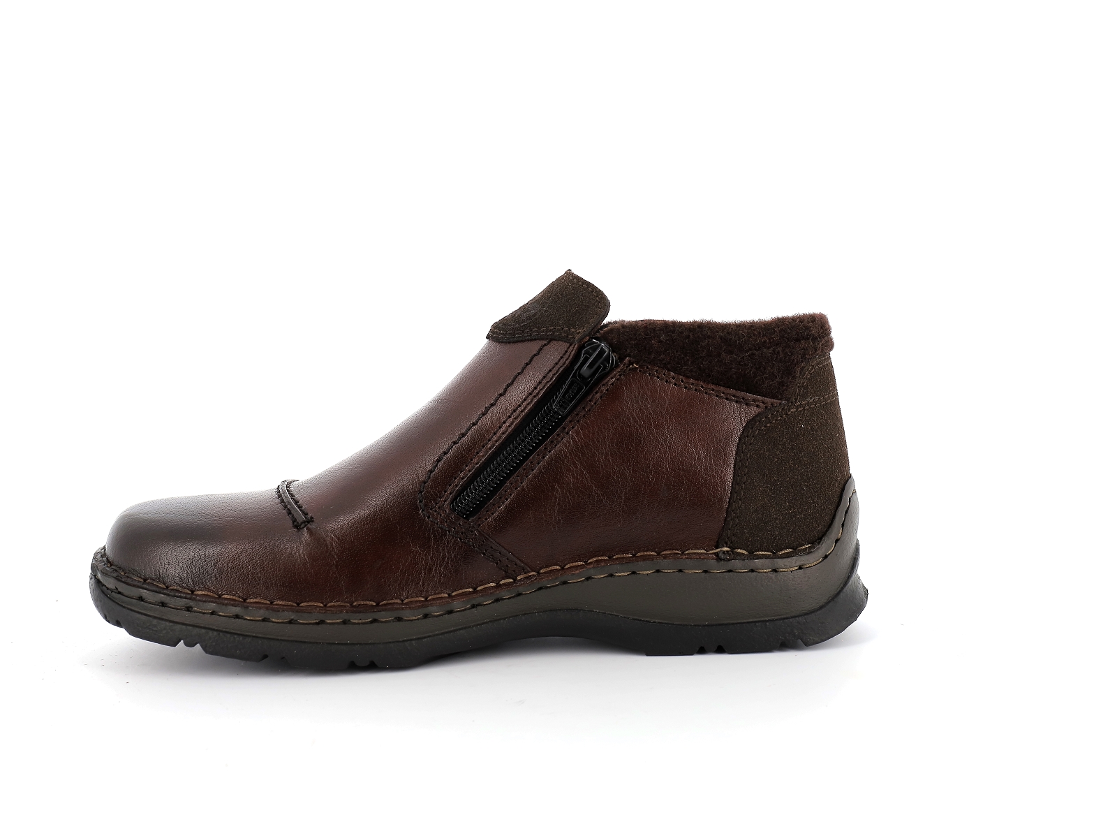 Rieker-05389 Cuir Marron Foncé