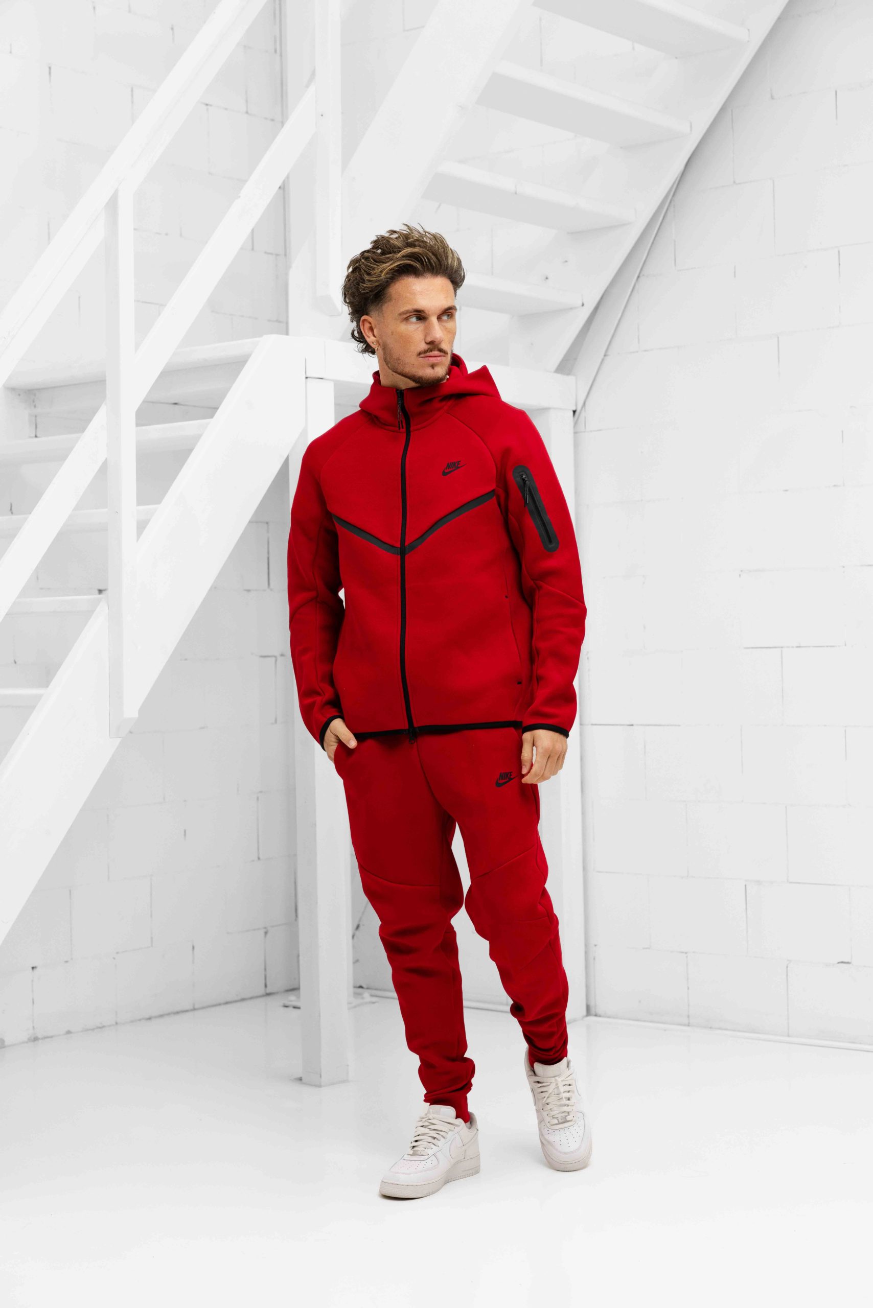 Nike Tech Fleece Trainingsbroek Heren Rood