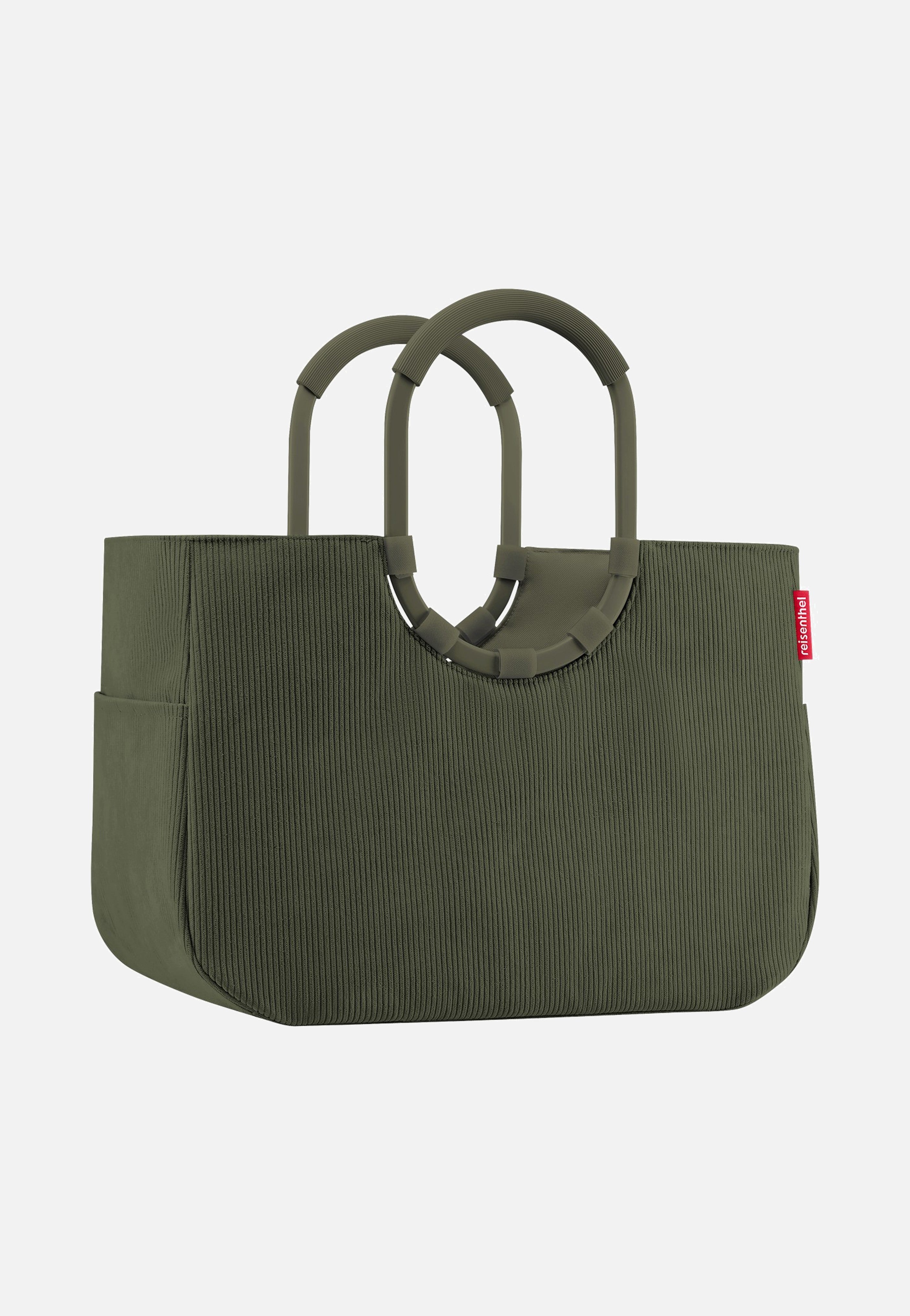 Loopshopper L Cord Dark Matcha - Einkaufskorb
