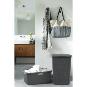 Curver Jute Wasmand met deksel 58L - Deep Shadow
