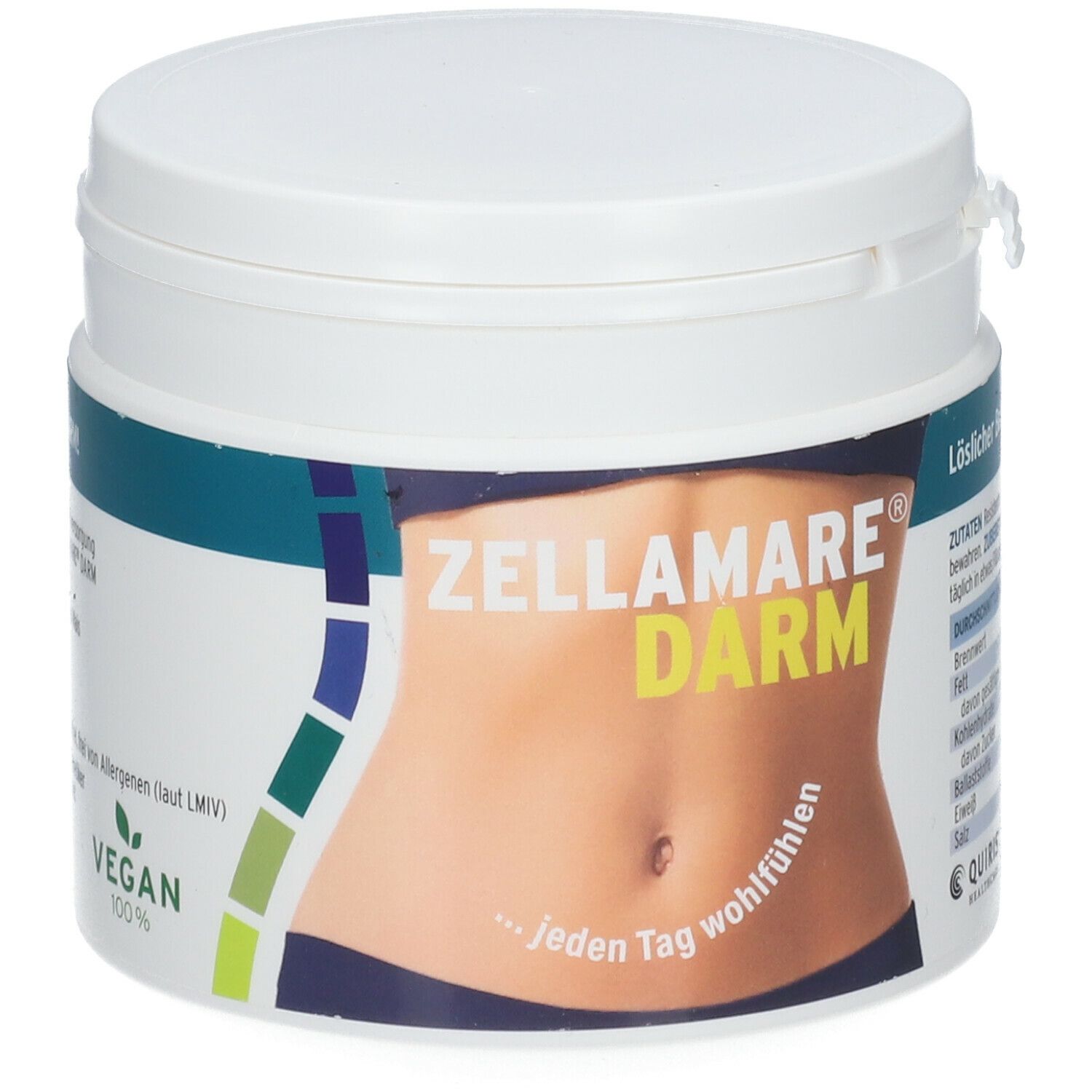 ZELLAMARE DARM löslicher Ballaststoff zum Anregen des Stoffwechsels + Aufbau der Darmflora, VEGAN, glutenfrei