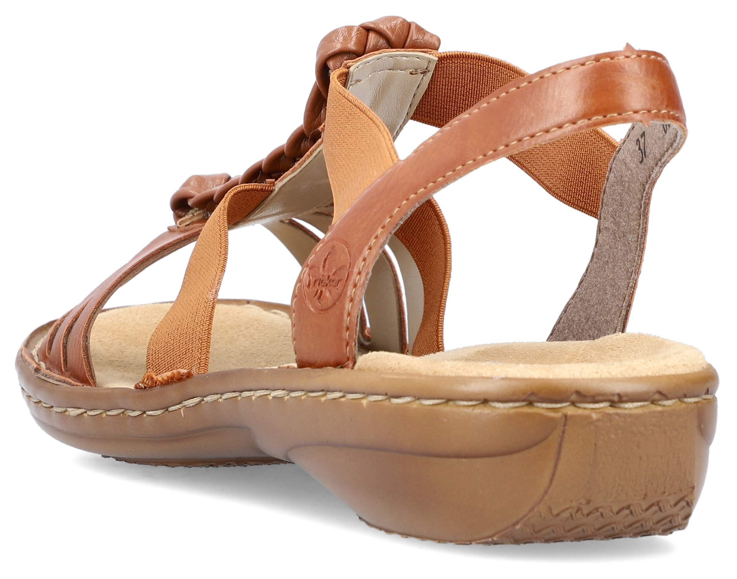 Rieker Riemchensandale  , Sommerschuh, Sandalette, Keilabsatz, mit Stretchbänder
