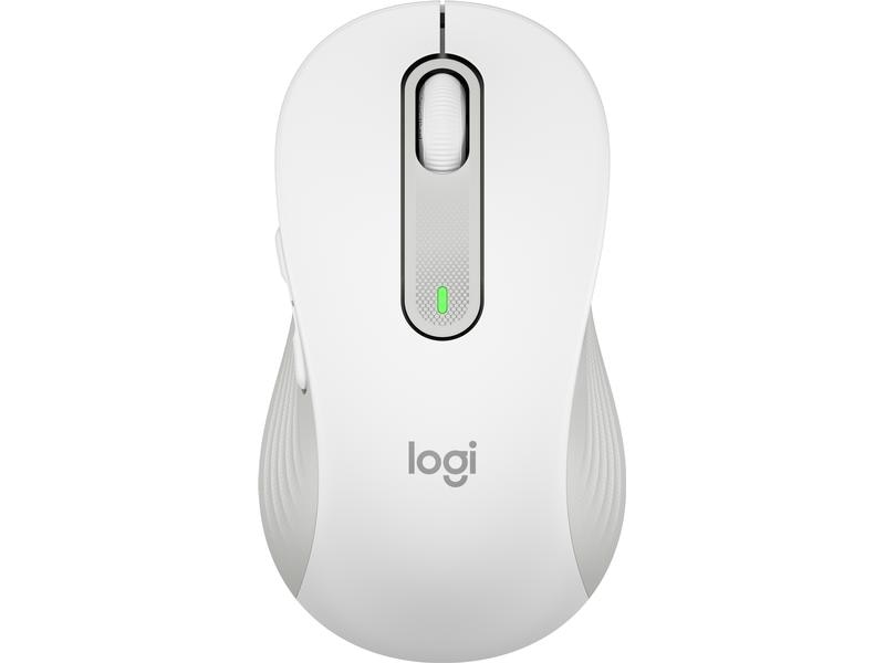 Logitech Maus Signature M650 L Weiss Präzise Wireless-Maus mit «Logitech SilentTouch»-Technologie