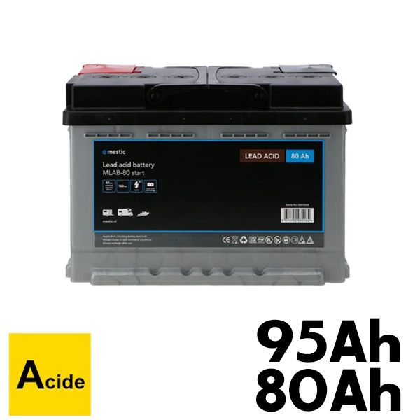Batterie acide de démarrage 12V 80-95Ah MESTIC