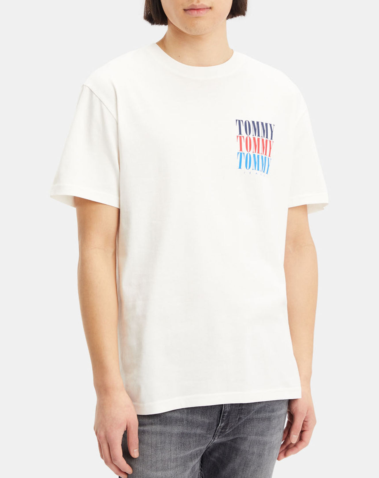 Tommy Jeans T-Shirt Multi Logo écru