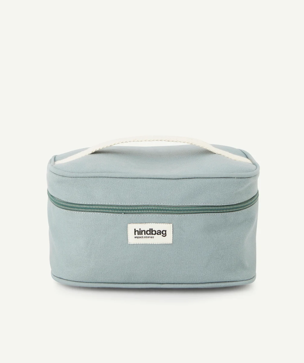 HINDBAGVANITY BAG GASPARD EN COTON BIO BLEU