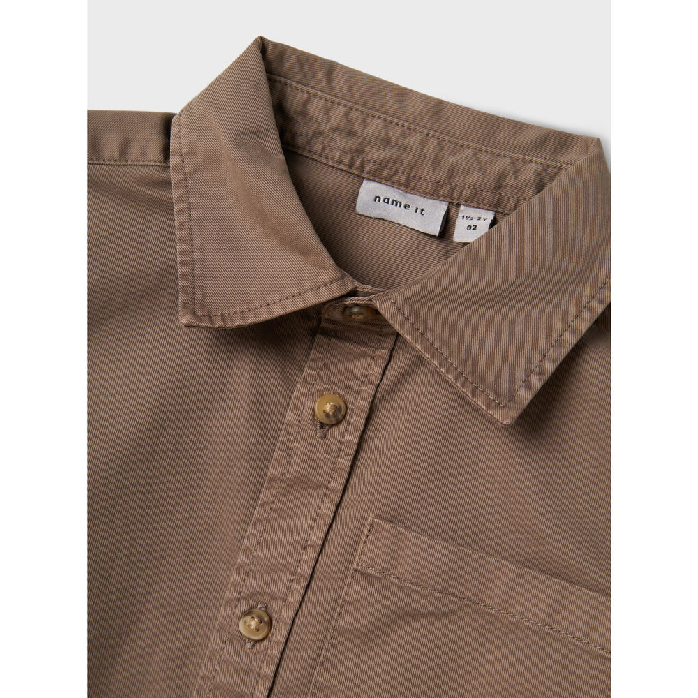 Køb Name It Walnut Hetim Oversize Skjorte