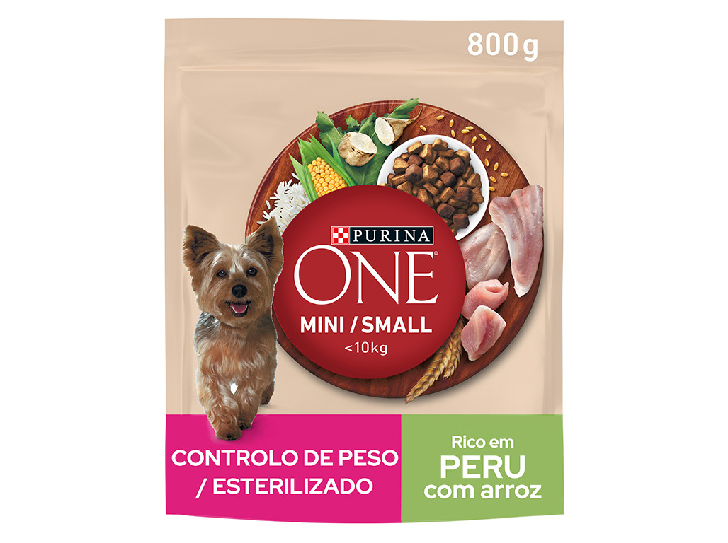 RAÇÃO PARA CÃO PURINA ONE MINI CONTROLO PESO 800G
