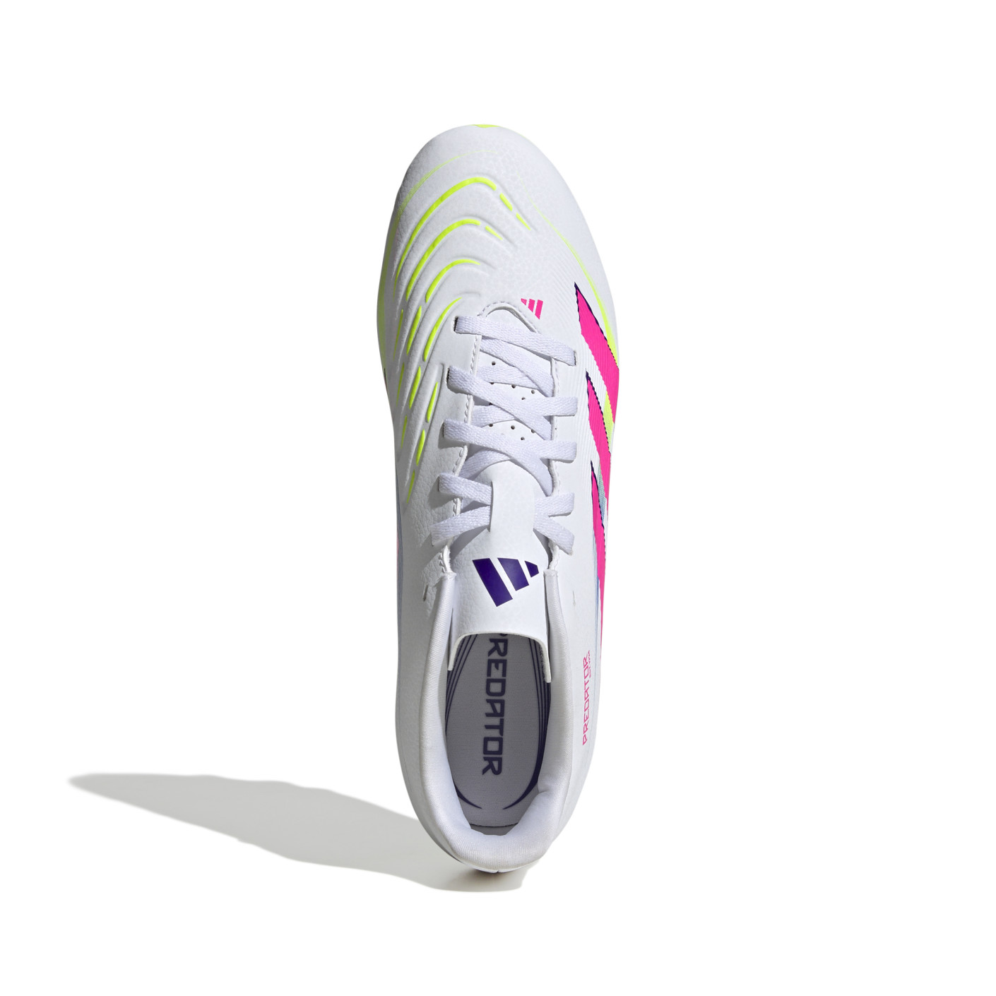 Adidas Predator Club Gras / Kunstgras Voetbalschoenen (MG) Wit Roze Neongeel