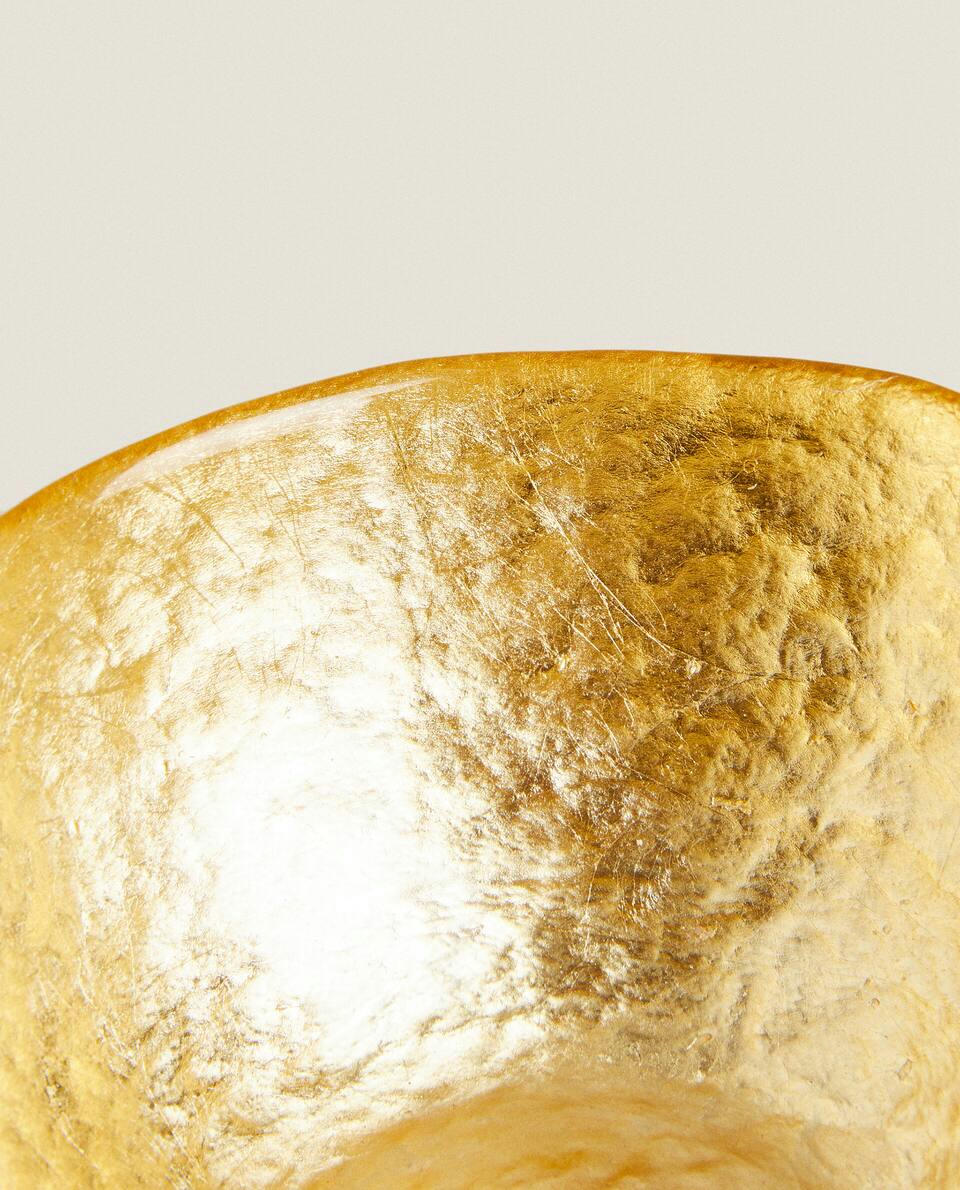 TIGELA DE VIDRO DOURADO