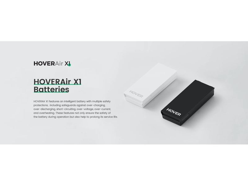 HOVERAir RC-Akku LiPo 1050 mAh 7.7 V Hoverair X1, Schwarz Zusatzakku für die Hoverair X1 Drohne