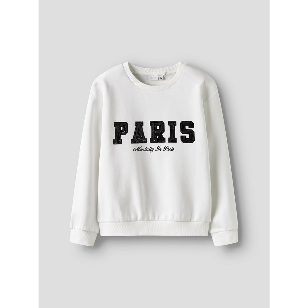 Køb Name It Bright White Nkfretta Ls Nreg Sweat Box Bru