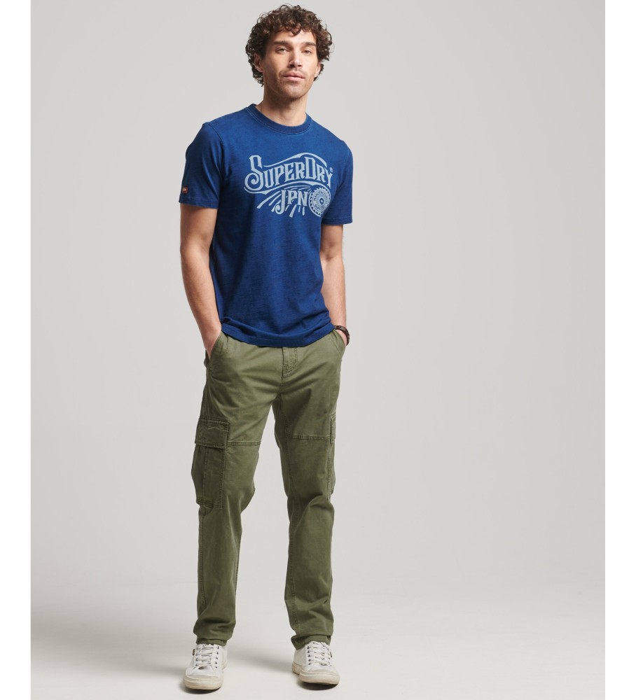Camiseta Superdry Vintage Logo Script Indigo Workwear Azul