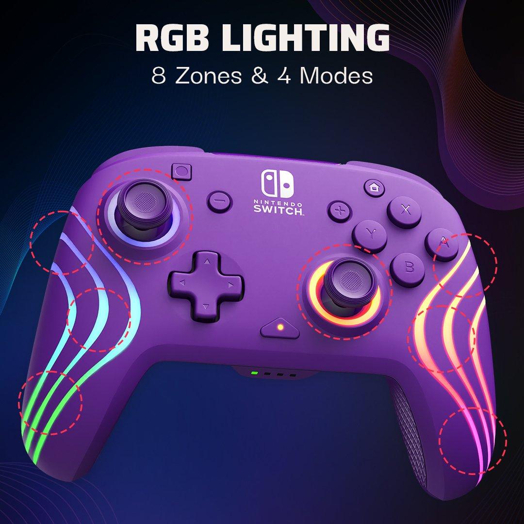 PDP Afterglow™ Wave Nintendo Wireless Controller: Purple with Motion