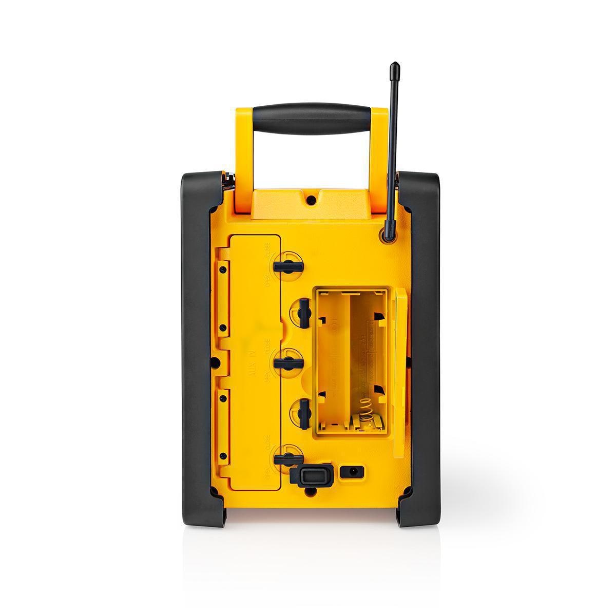 Nedis FM-radio | Jobsite Radio | FM | Batteri drevet / Nettstrøm drevet | Digitalt | 15 W | Skjermstørrelse: 2.2 