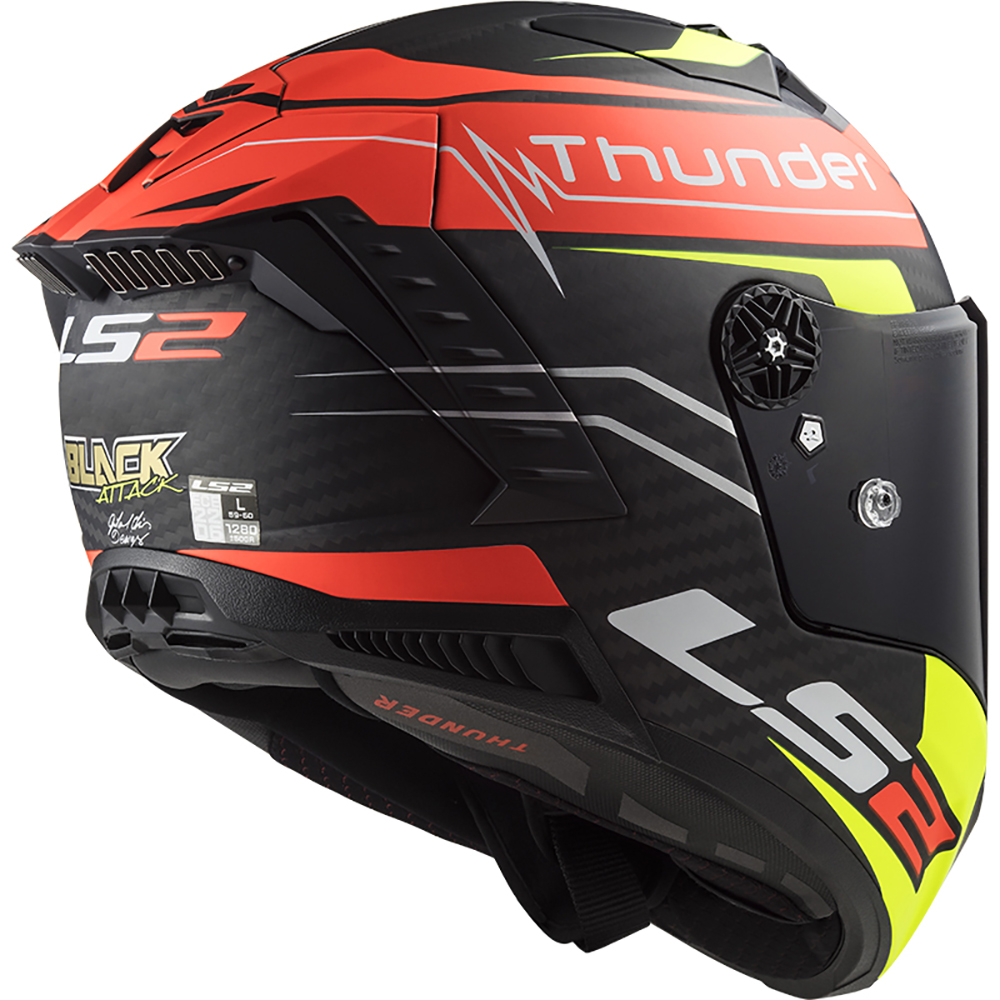 LS2 - Casque FF805 Thunder Carbon Replica Black Attack Noir / Jaune fluo / Rouge