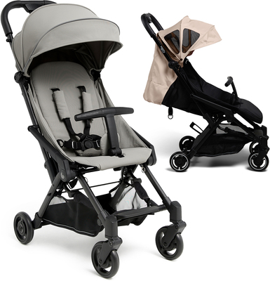 Beemoo Easy Fly 4 Trille inkl. Breezy Kalesje, Stone Grey/Mocha Beige