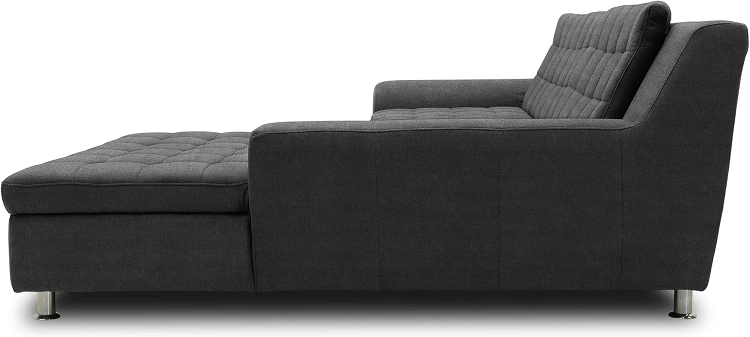 DOMO. collection Ecksofa Merida, Sofa in L-Form, Eckcouch, Couch-Garnitur, Polsterecke 304 x 200 x 84 cm (BxTxH), dunkelgrau