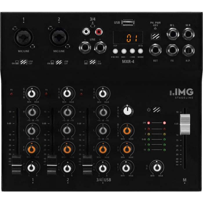 IMG Stageline MXR-4 analoog mengpaneel met USB
