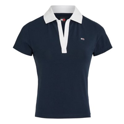 Polo à manches courtes femme Slim Contrast V Ext TOMMY HILFIGER