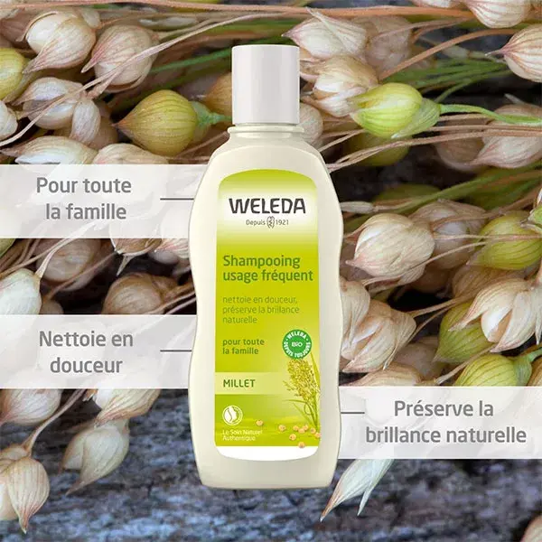 Shampoo de uso frequente Weleda Millet 190ml