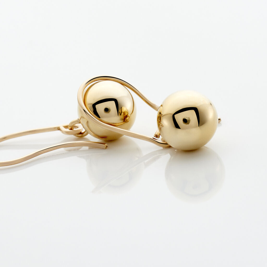 Boucles D'oreilles Pendantes Fidelia Boules Or Jaune