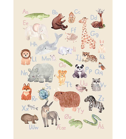 Citatplakat Poster - Kinderplakat - Tieralphabet - A3
