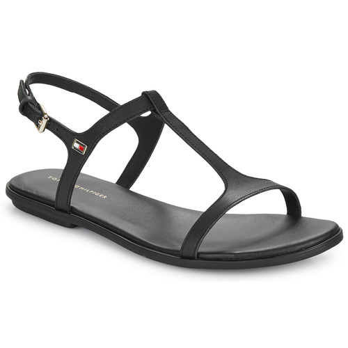 Tommy Hilfiger - TH FLAT SANDAL - Noir