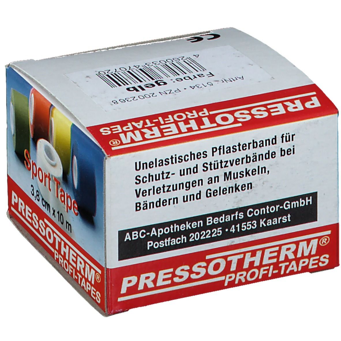 Pressotherm® Sport-Tape 3,8 cm x 10 m gelb