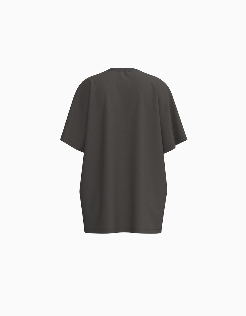 Camiseta oversized de manga curta com estampa da Barbie
