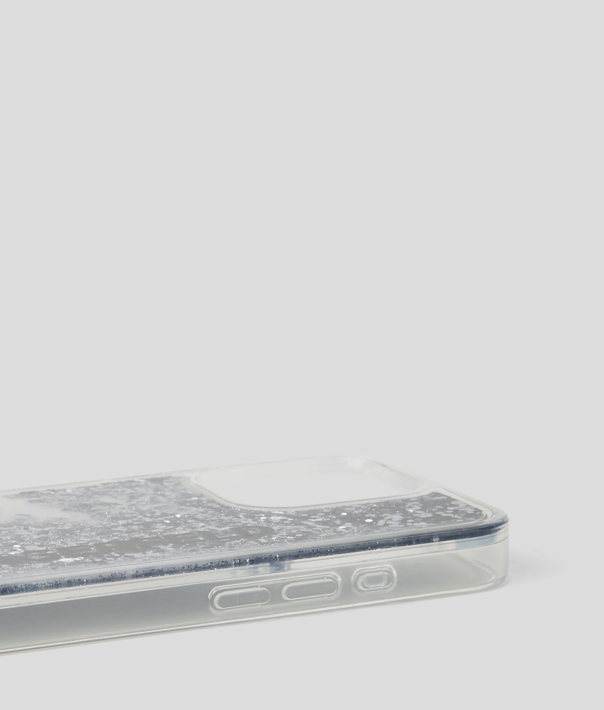 Logo hoesje met glitter voor iPhone 16 Pro Max