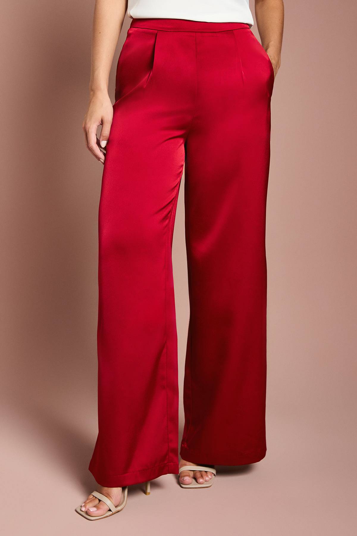 Coast Pantalon Évasé en Satin