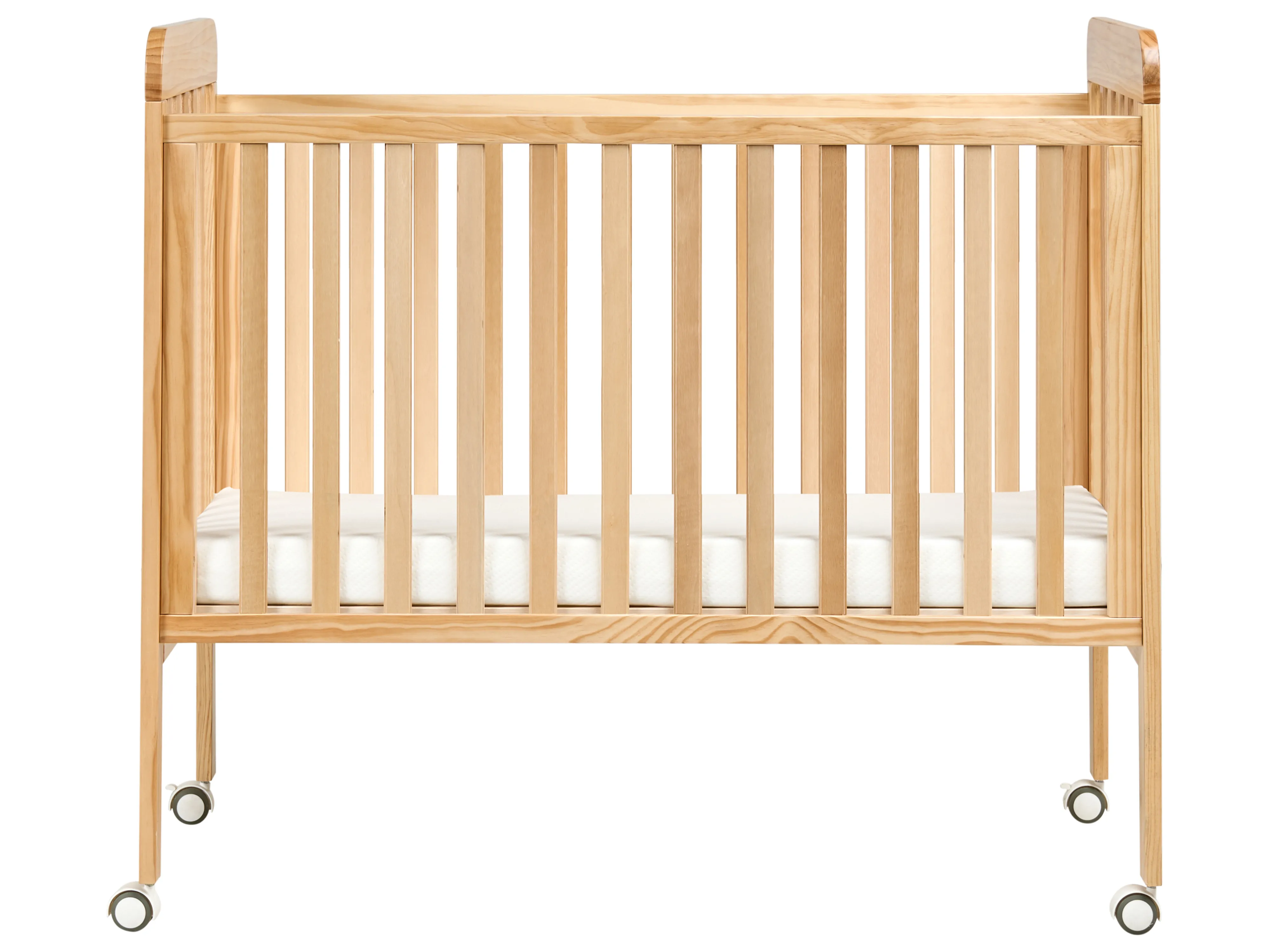Babybedje Dennenhout BODMIN 60 x 120 cm met wielen Lichtbruin