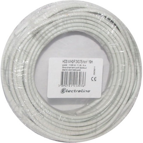 Câble domestique - H03VVH2F - 2 x 0,75 mm²