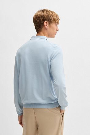 BOSS Gemello Long Sleeve Polo Lichtblauw 50506025-454 kopen