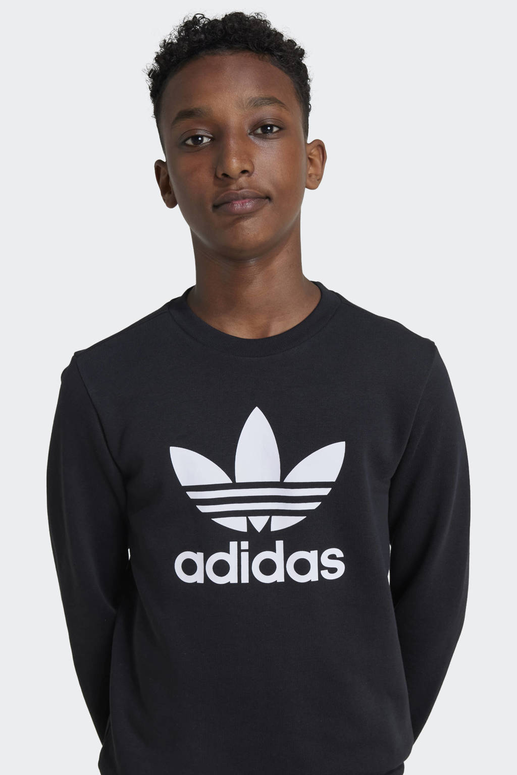 adidas sweater Trefoil zwart