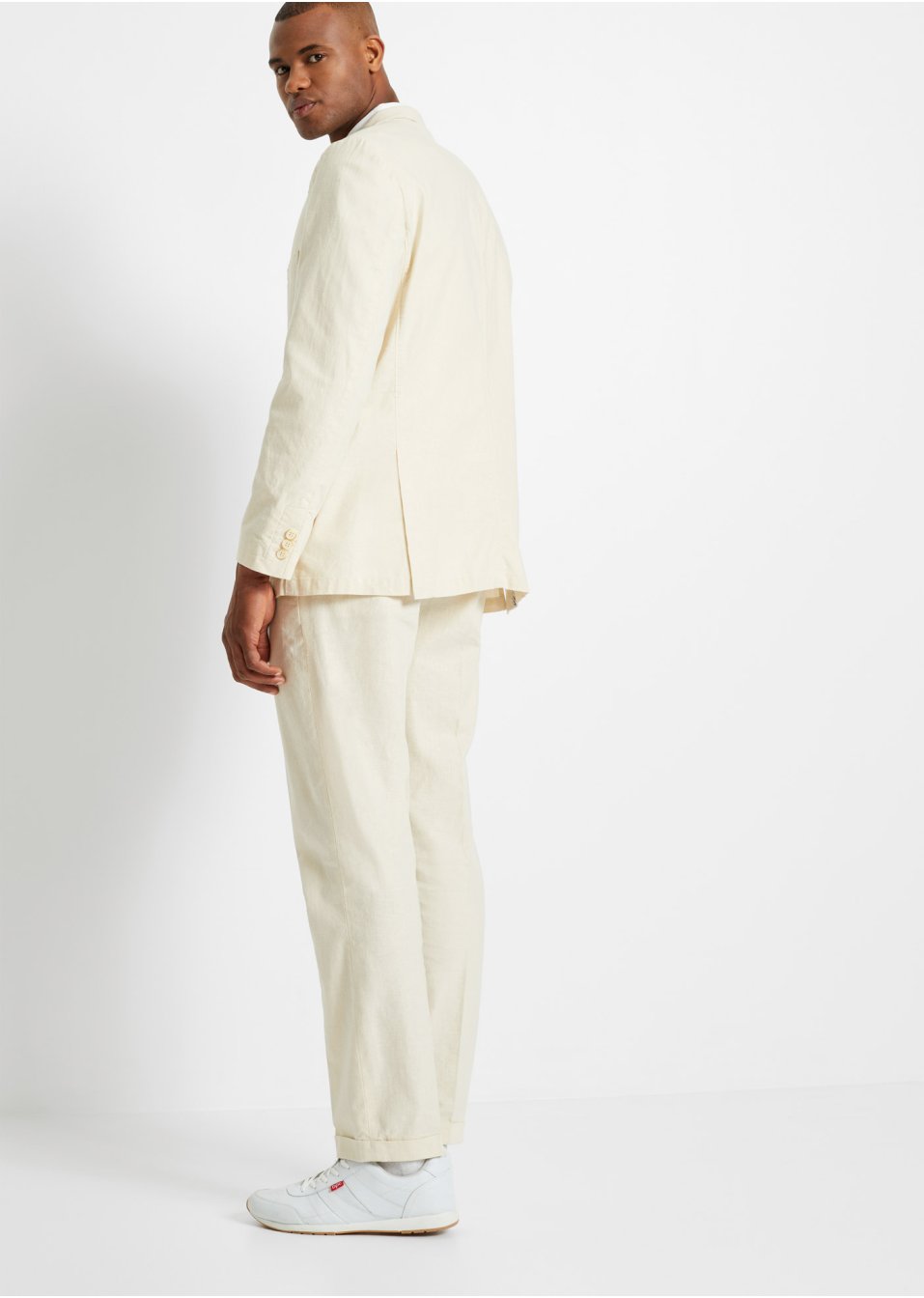 Costume 2 pièces en lin majoritaire : veste de costume et pantalon