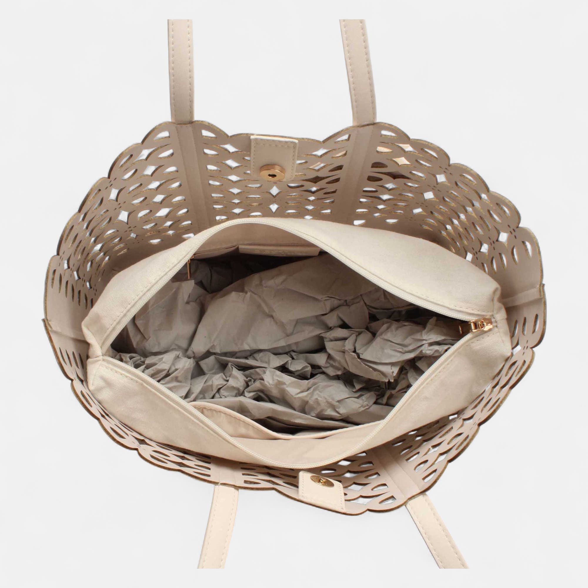 Sac de shopping beige