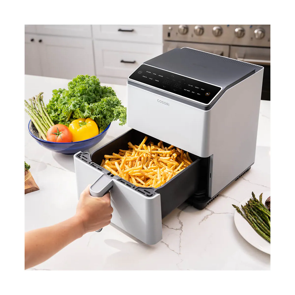 Cosori Dual Blaze airfryer CAF-P583S-AEUR (lysegrå)