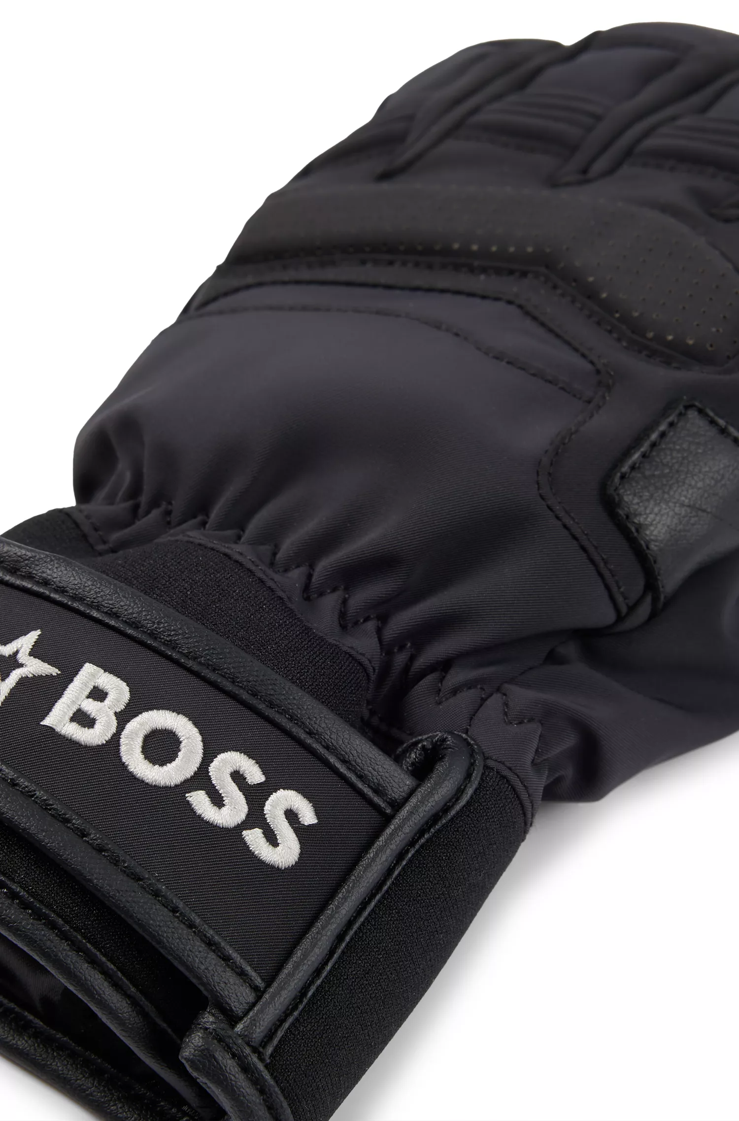 Luvas de esqui BOSS Black-BOSS x Perfect Moment em materiais mistos com couro.