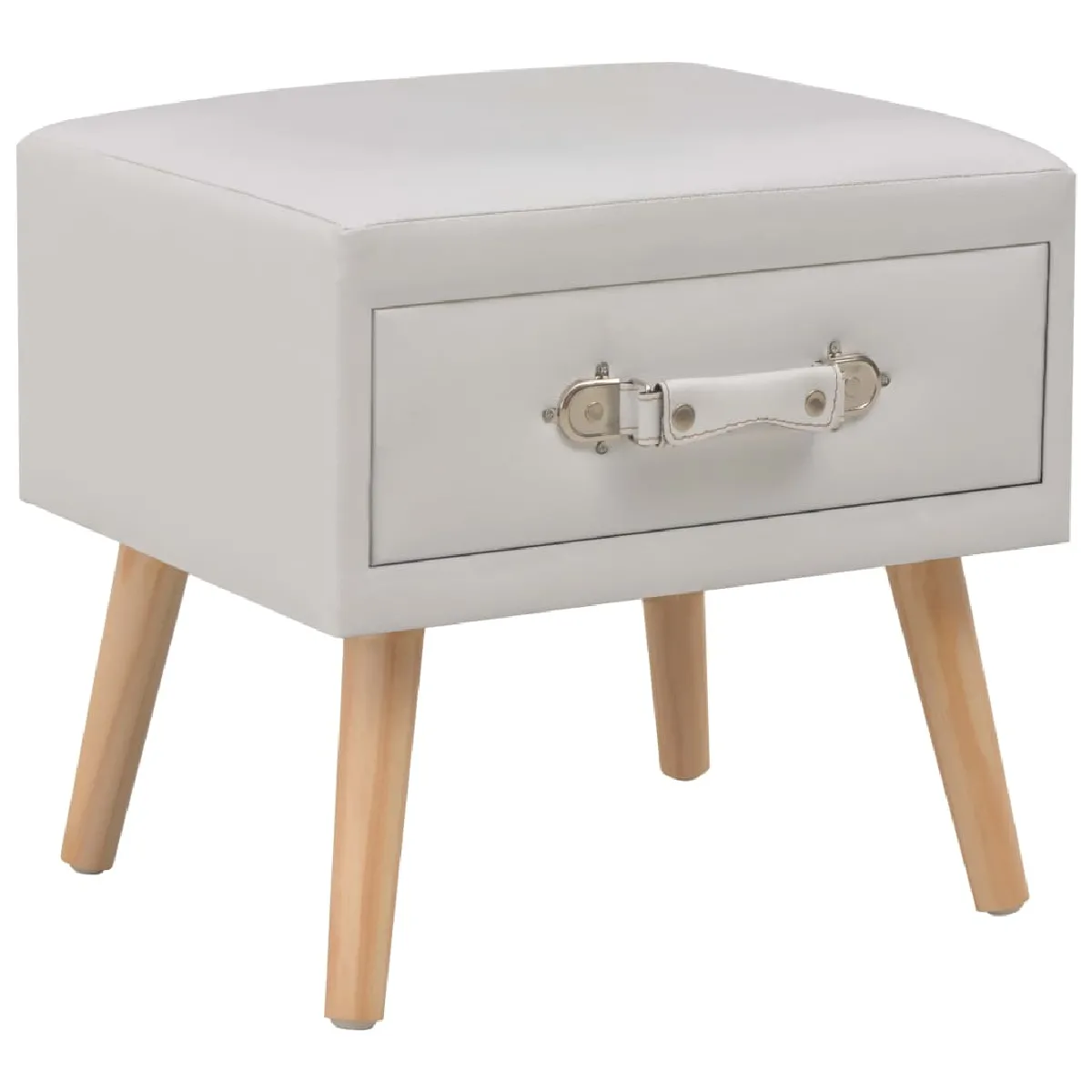 vidaXL Table de chevet - Blanc