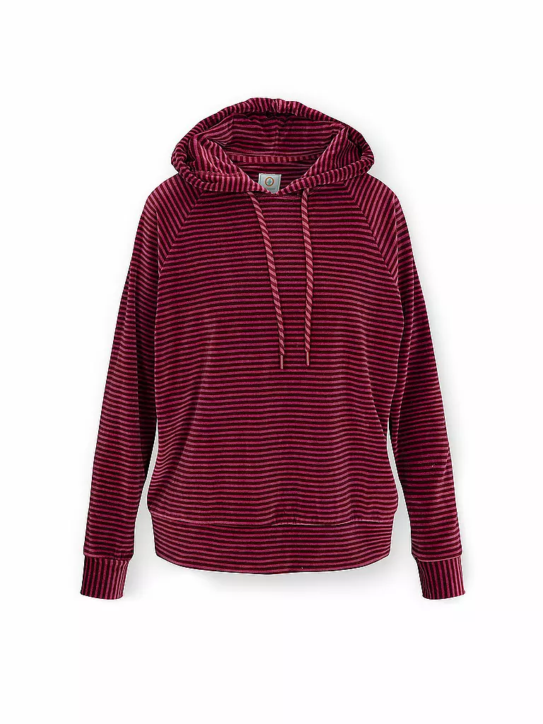 PIP STUDIO Loungewear Hoodie VELVET TAMARI beere