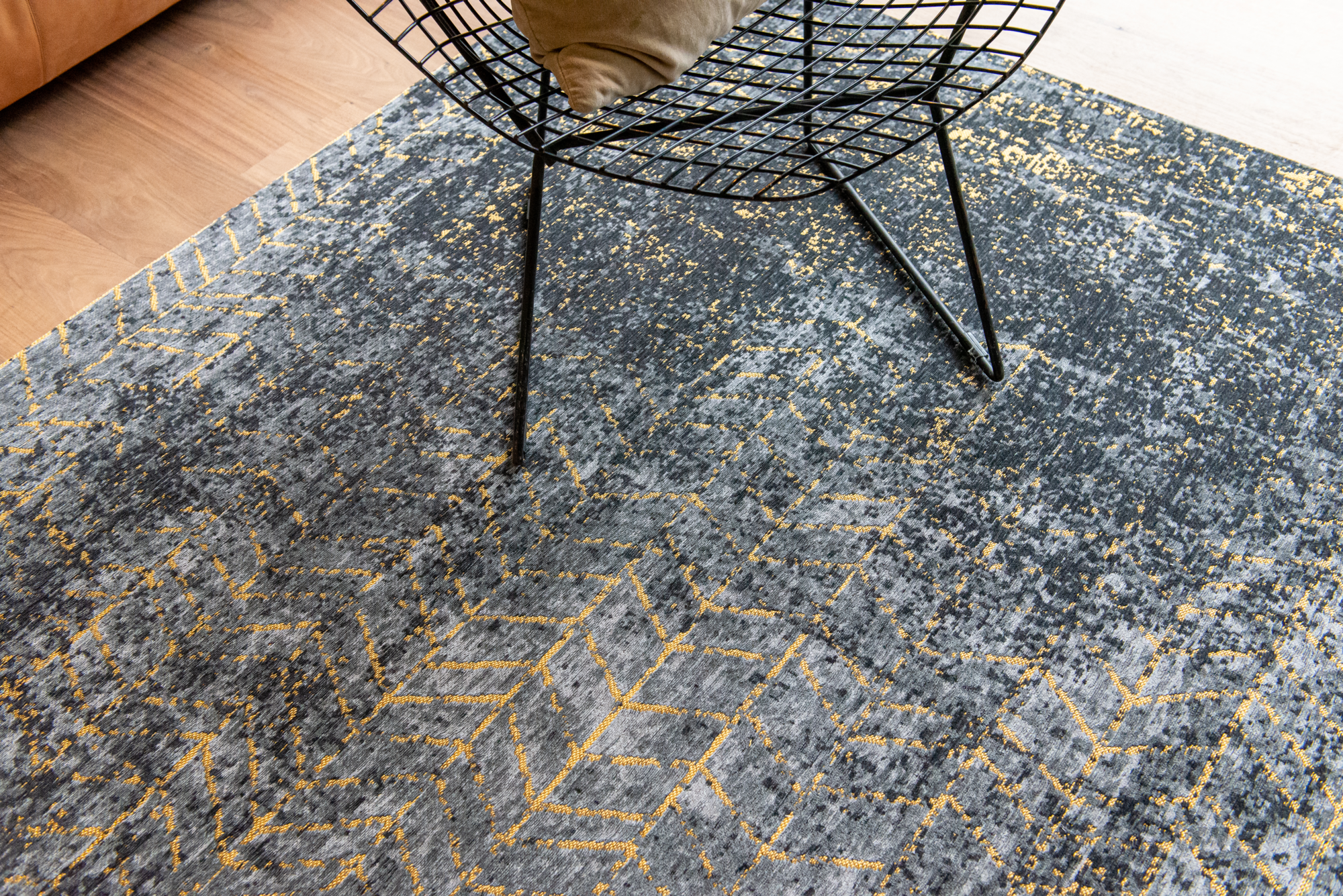Ecorugs vloerkleed Jacob's Ladder goud ∅ 140 cm