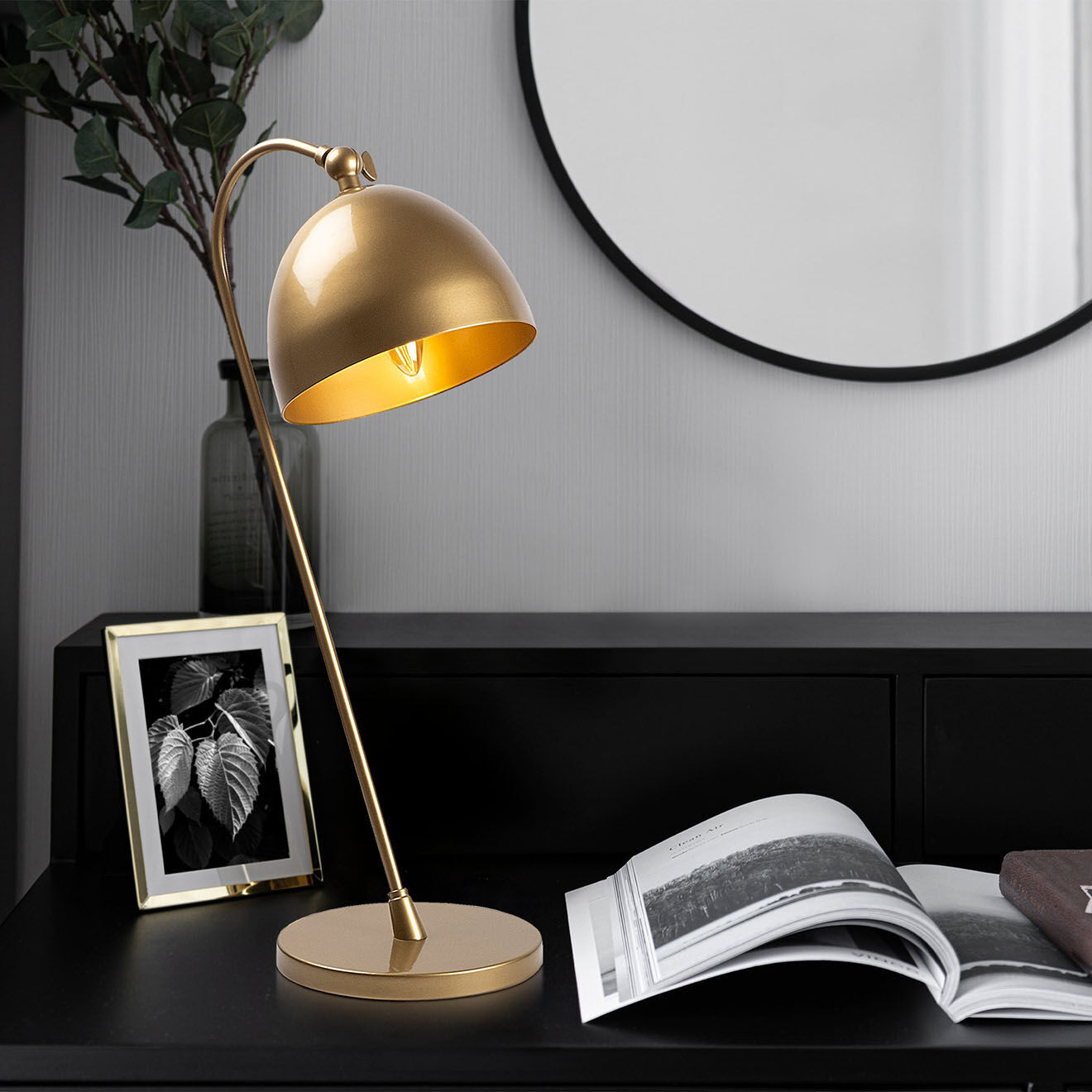 Sheen Lampe de table Acuka dorée - 18x26x54 cm