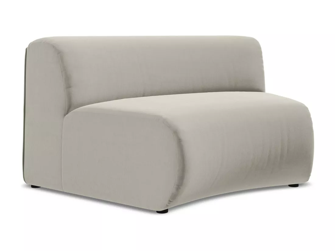 Fauteuil d'angle pour canapé modulable en velours - perle - EKAHI