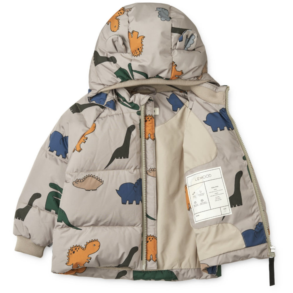 Køb LIEWOOD Dinosaurs / Mist Polle Down Puffer Dunjakke