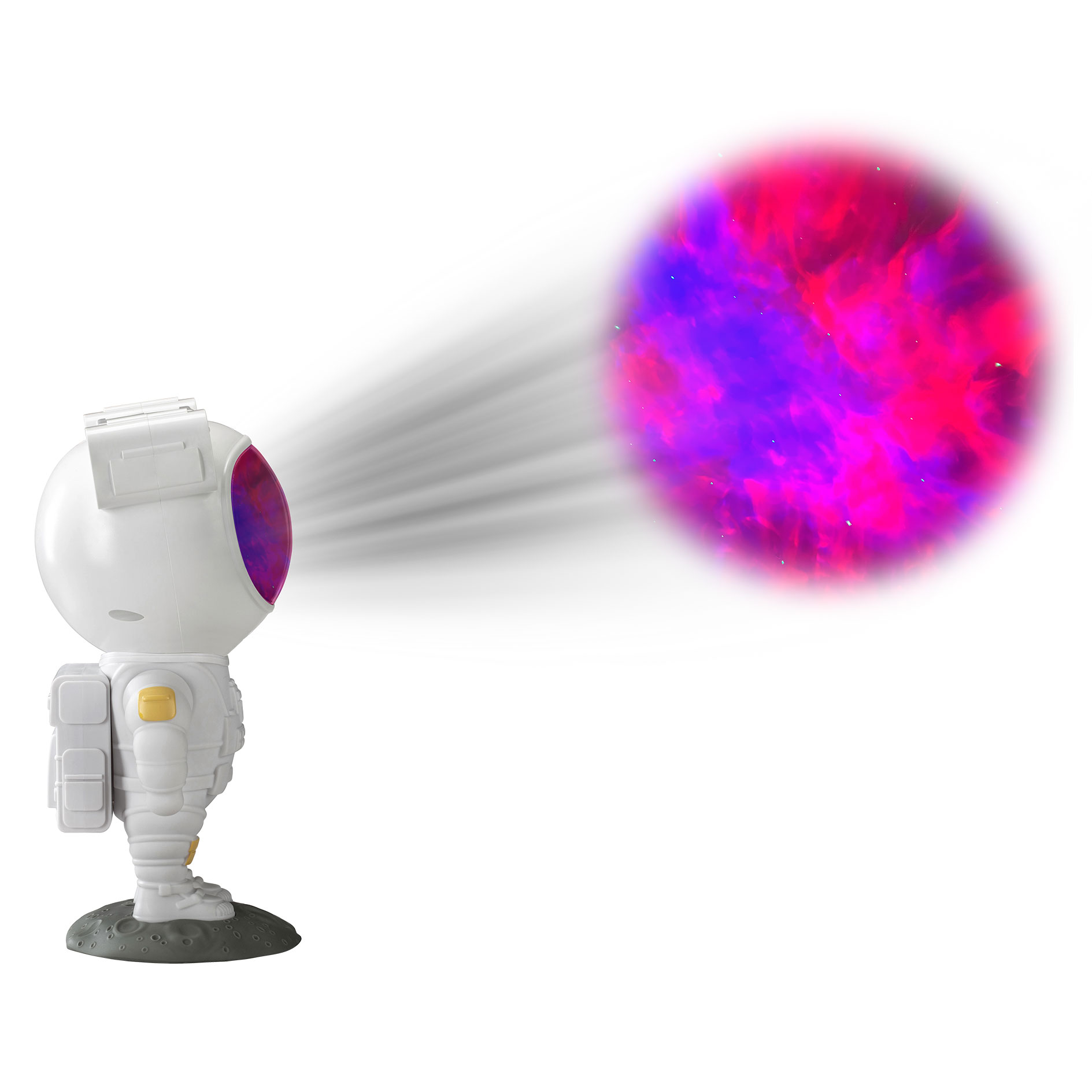 Projektions-Nachtlicht ASTRONAUT - weiß - mit Fernbedienung