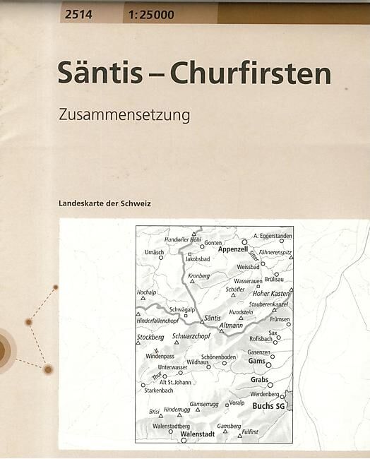 BUNDESAMT - 2514 SANTIS CHURFIRSTEN ECHELLE 1 25 000