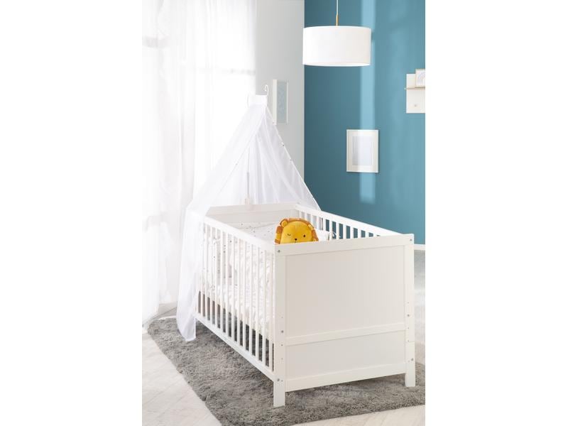 roba Babybett Komplettset Sternenzauber weiss 70 x 140 cm Kombi-Kinderbett umbaubar